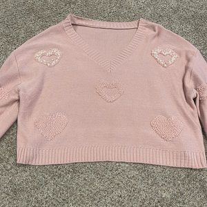 Heart sweater large
